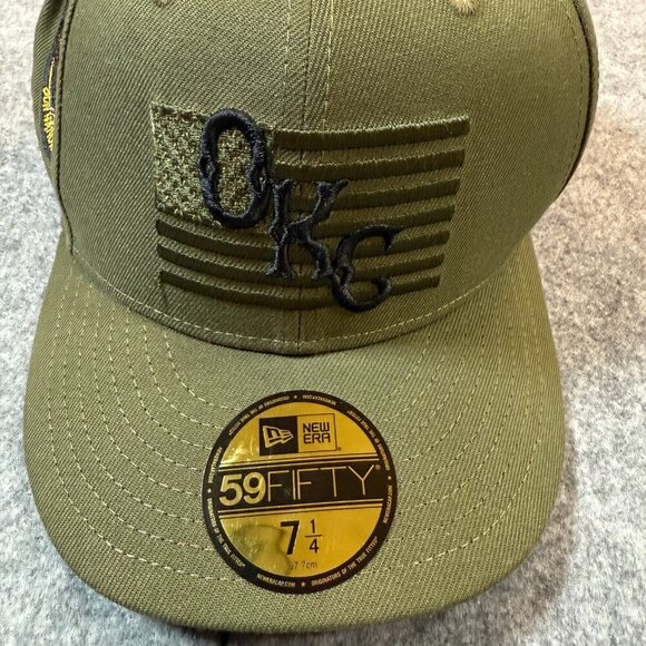 New Era 59FIFTY Oklahoma City Comets MLB Baseball Cap Men 7 1/4 Olive Fitted Hat - Picture 4 of 12